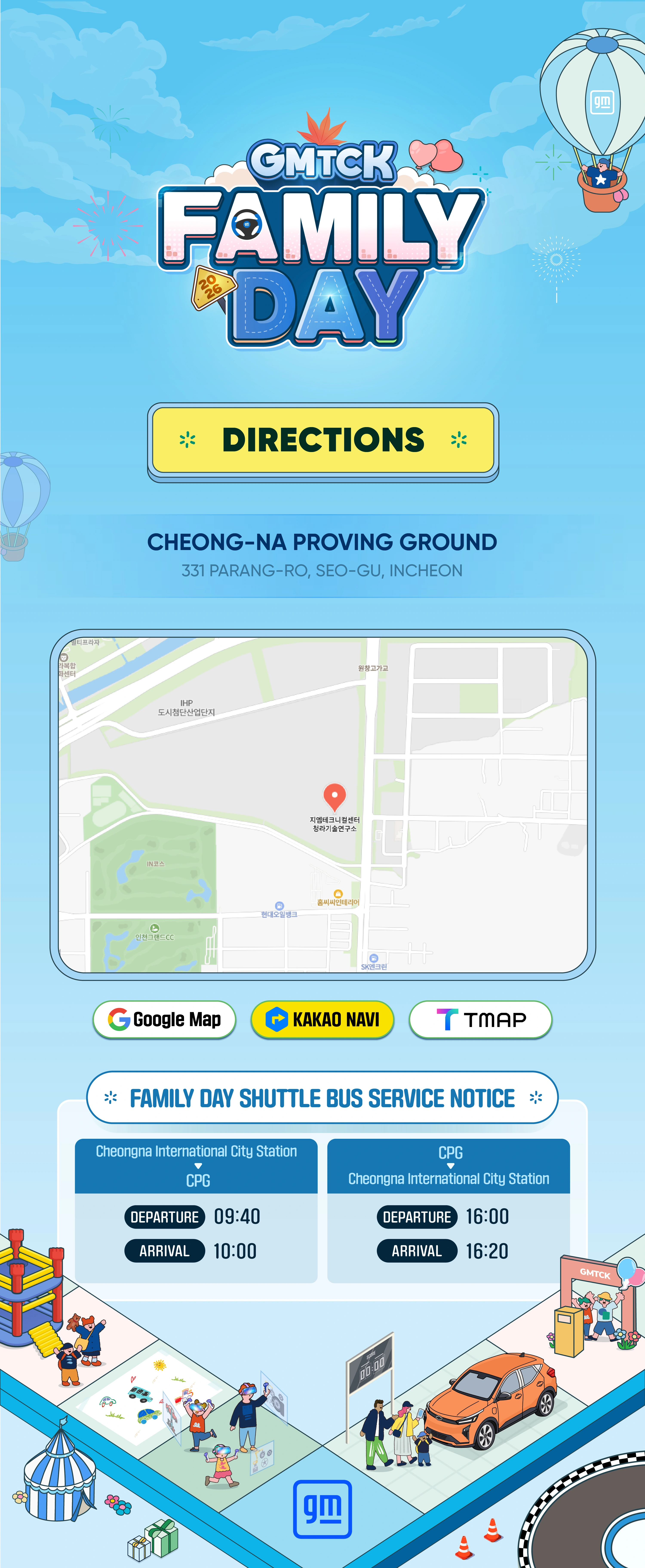 Directions. CHEONG-NA PROVING GROUND, 331 Parang-ro, Seo-gu, Incheon. Open the location using the map buttons below.