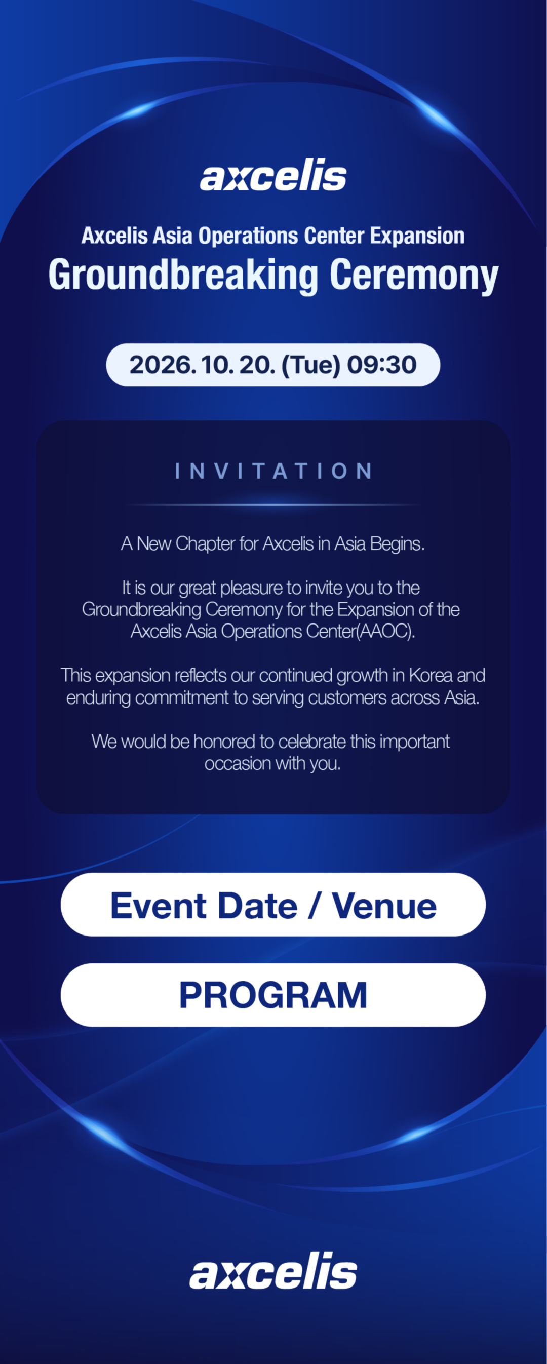 Axcelis Asia Operations Center Expansion Groundbreaking Ceremony